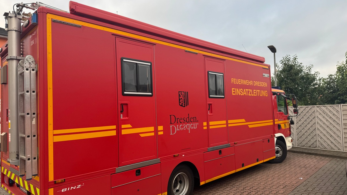 FW Dresden: Informationen zum Einsatzgeschehen von Feuerwehr und Rettungsdienst in der Landeshauptstadt Dresden vom 9. und 10. August 2024 - Foto: presseportal.de