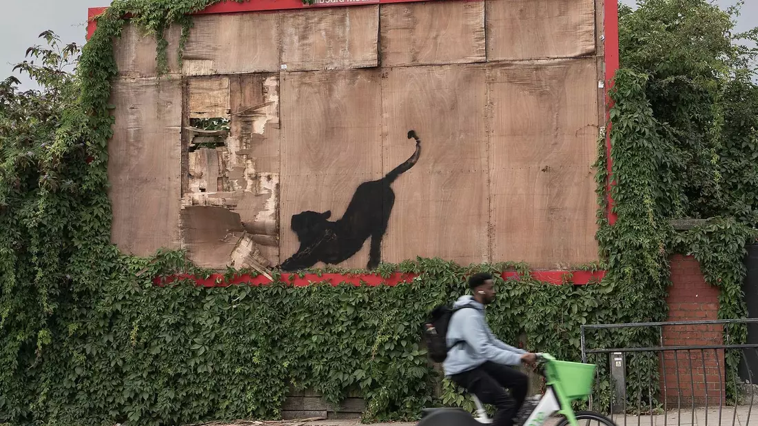 Mit seiner Bilder-Reihe will Banksy wohl die Menschen aufmuntern. - Bild: -/Banksy/PA Wire/dpa