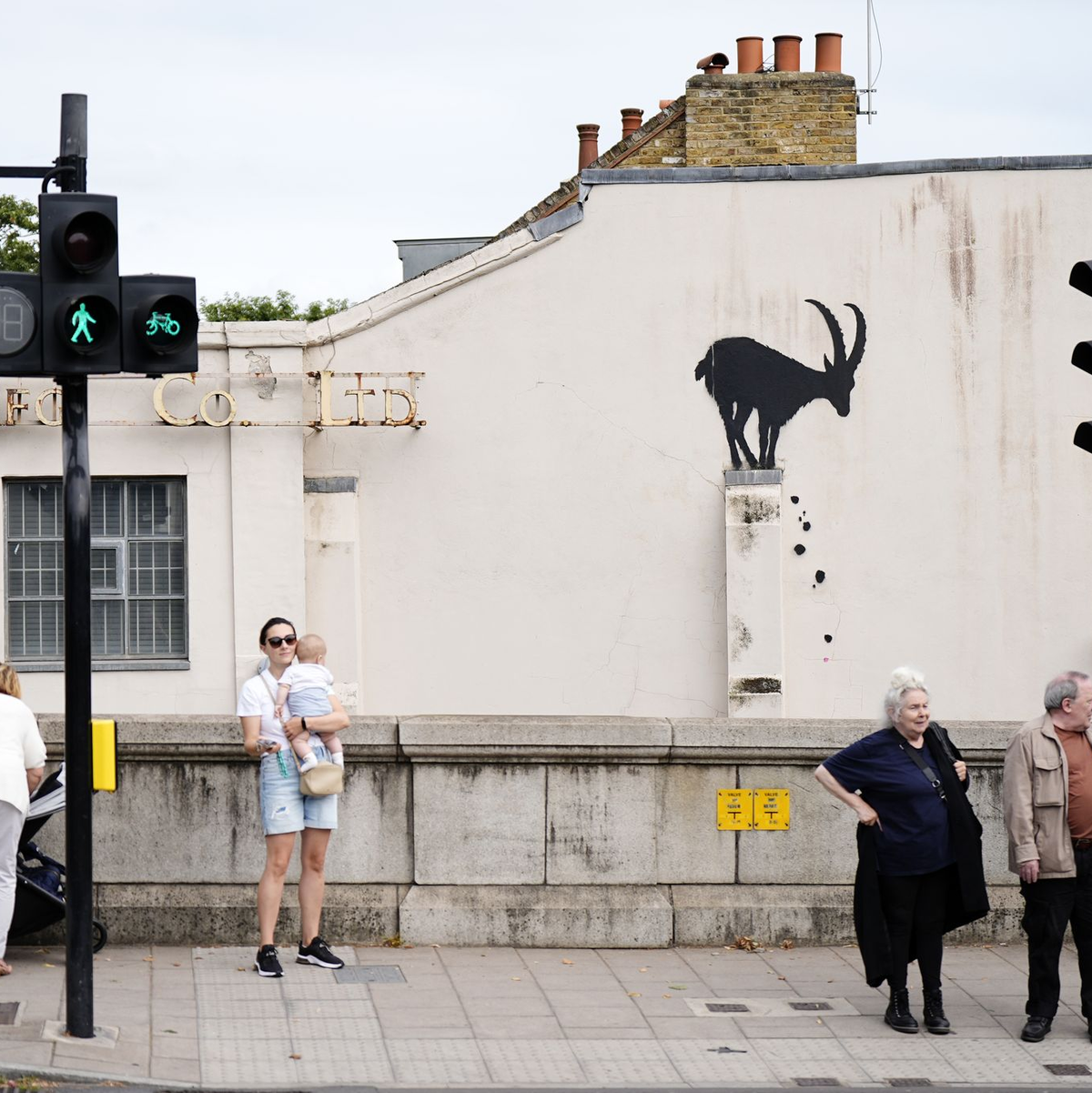 Manch ein Banksy-Fan sah in dem Steinbock ein Symbol für die rechtsextremistischen Ausschreitungen im Land. - Foto: Aaron Chown/PA Wire/dpa