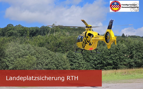 FW-EN: Fahrradfahrer stürzt an Ennepetalsperre - Landeplatzsicherung für Rettungshubschrauber - Foto: presseportal.de