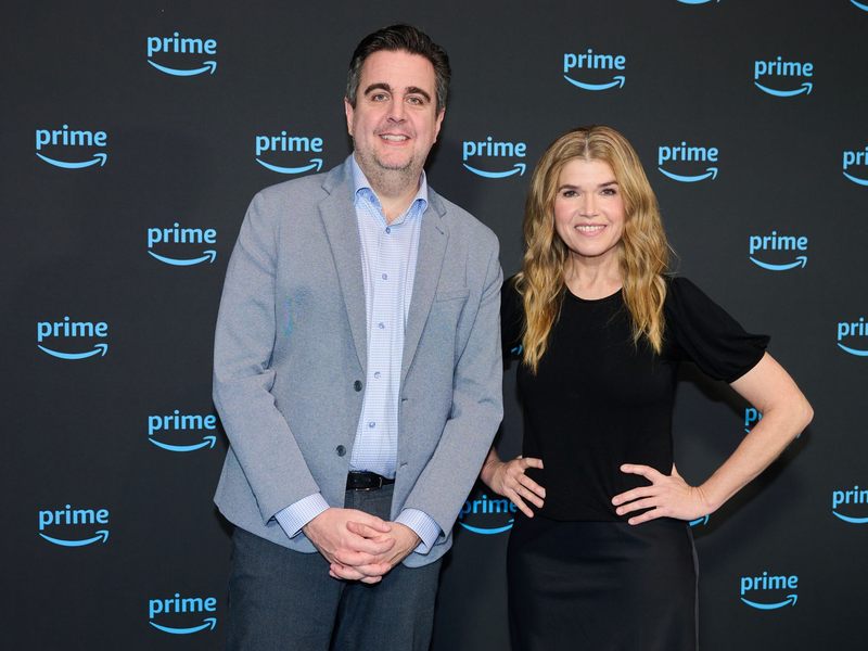 Anke Engelke und Bastian Pastewka werden Serienstars bei Amazon Prime Video. Die unter anderem in Marburg gedrehte Serie «Perfekt verpasst» startet am 15. August. - Foto: Annette Riedl/dpa