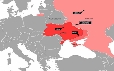 Frontverlauf in der Ukraine mit Ausbruch nach Kursk (Archiv) - Foto: über dts Nachrichtenagentur