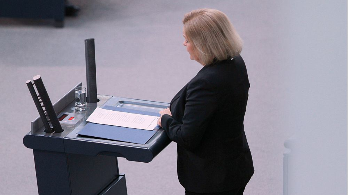 Nancy Faeser (Archiv) - Foto: über dts Nachrichtenagentur