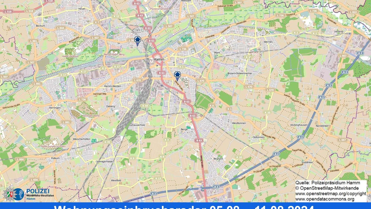 POL-HAM: Wohnungseinbruchsradar Hamm für die Woche vom 5. bis 11. August - Foto: presseportal.de
