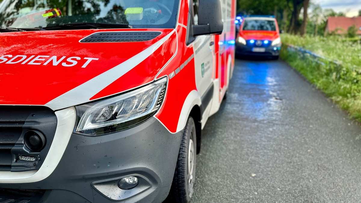FW Hünxe: Verletzte Person nach Verkehrsunfall - Foto: presseportal.de
