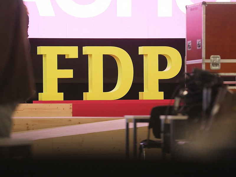 FDP-Logo auf Parteitag (Archiv) - Foto: über dts Nachrichtenagentur