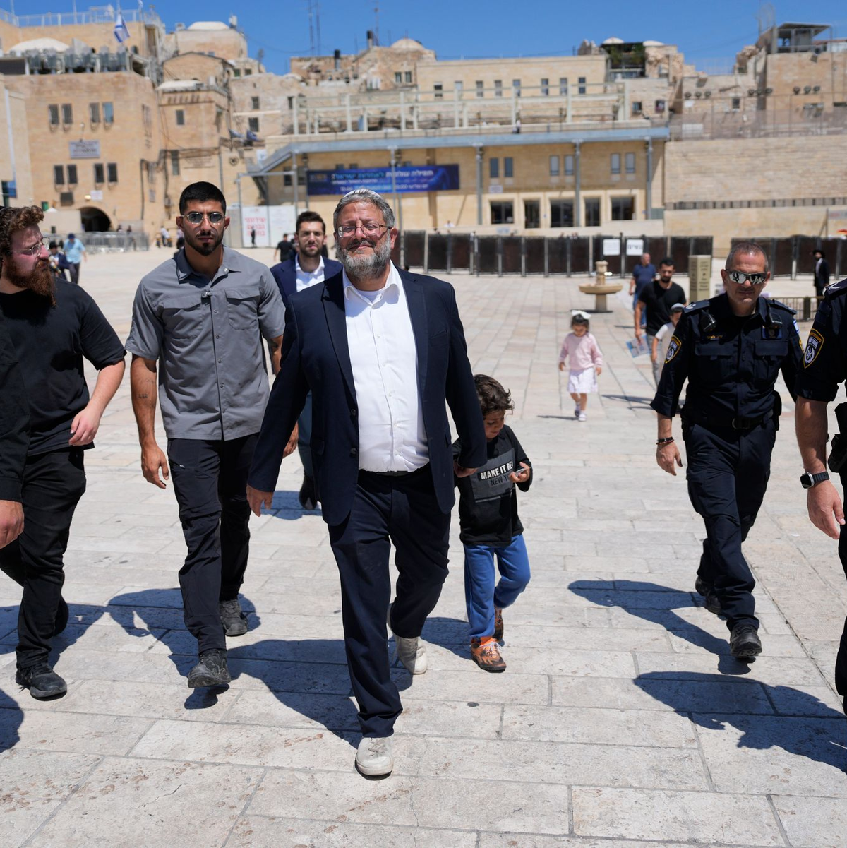 Israels rechtsextremer Polizeiminister Ben-Gvir sorgt mit einem Besuch des Tempelbergs für scharfe Kritik der USA.  - Foto: Ohad Zwigenberg/AP/dpa