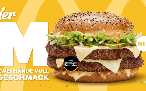 Der M®: Zwei Hände voll Geschmack ab sofort bei McDonald's in Deutschland - Foto: presseportal.de