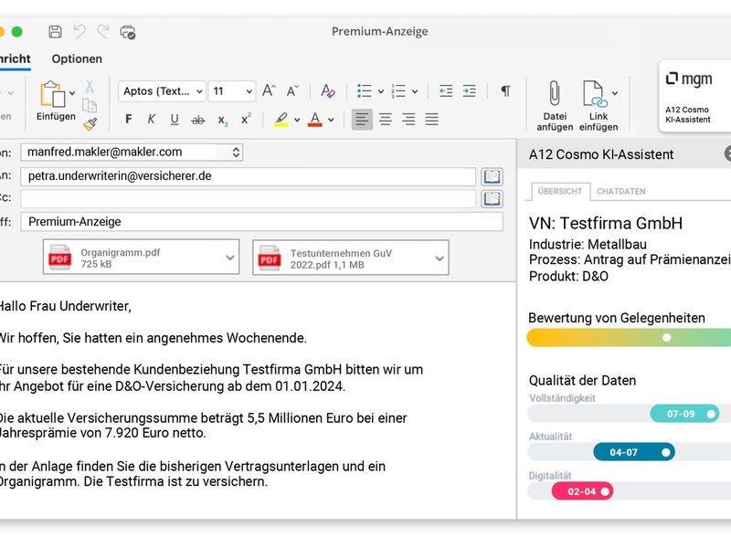 Erste AI-Lösung für den Industrieversicherungsmarkt: Cosmo AI Suite ist datenschutzkonform, flexibel und skalierbar - Foto: presseportal.de