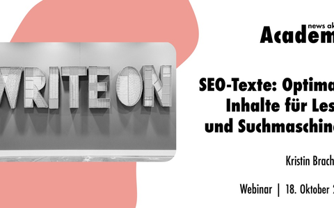 SEO-Texte: Optimale Inhalte für Leser und Suchmaschinen / Ein Online-Seminar der news aktuell Academy - Foto: presseportal.de