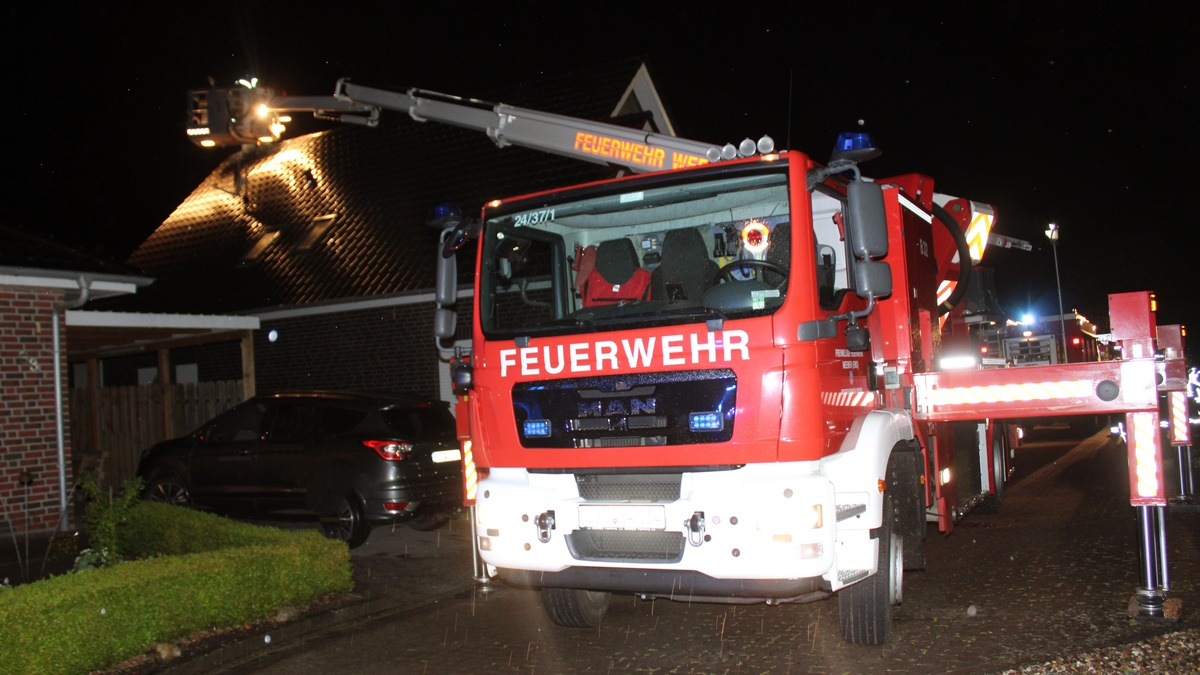 FW-LK Leer: Gewitter über dem Landkreis Leer - Mehrere Feuerwehren im Einsatz - Foto: presseportal.de