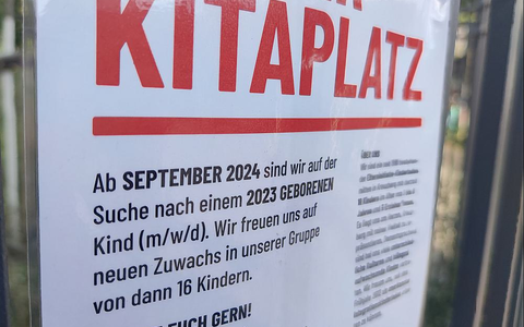 Ausschreibung von Kitaplatz am 11.08.2024 - Foto: über dts Nachrichtenagentur
