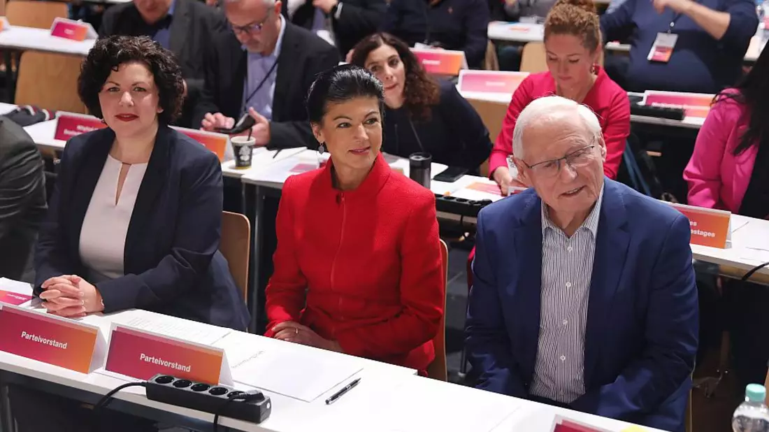 Amira Mohamed Ali, Sahra Wagenknecht, Oskar Lafontaine (Archiv) - Bild: über dts Nachrichtenagentur