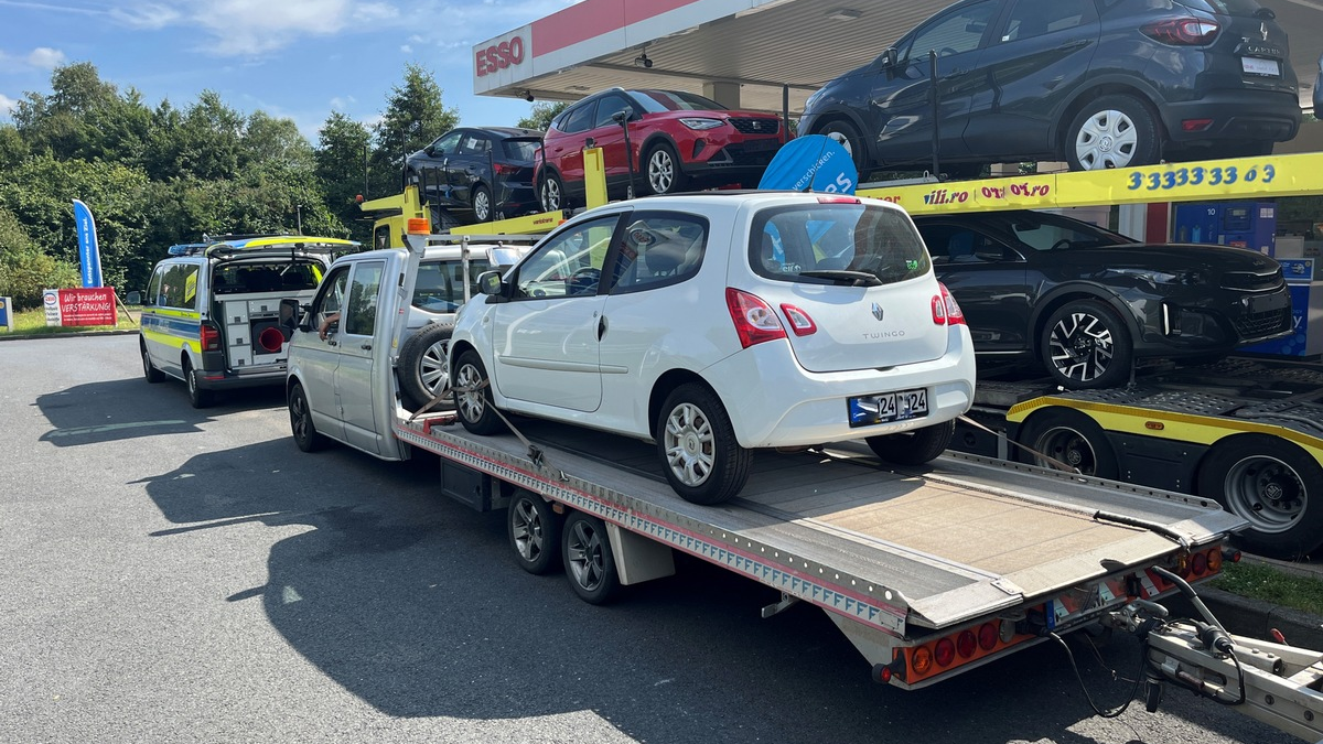 API-TH: Fahrzeugtransporter mit 111 km/h unterwegs - Foto: presseportal.de