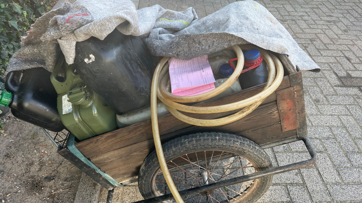 POL-LWL: Nach Dieseldiebstahl: Polizei sucht Eigentümer eines Handwagens - Foto: presseportal.de