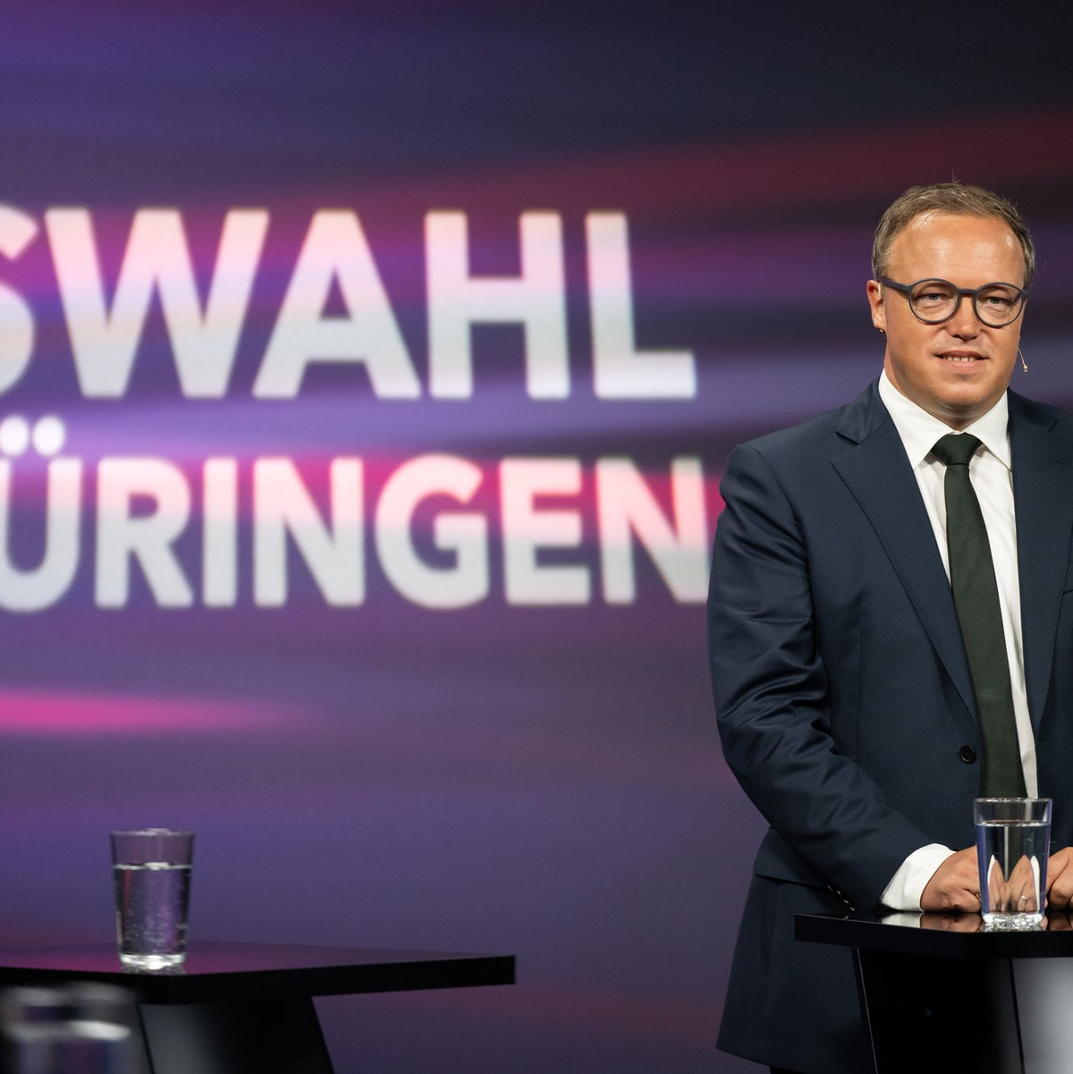 Nach einer TV-Runde fordert Thüringens CDU-Spitzenkandidat Mario Voigt von der Wagenknecht-Partei eine Erklärung zum Umgang mit der AfD. - Foto: Jacob Schröter/dpa