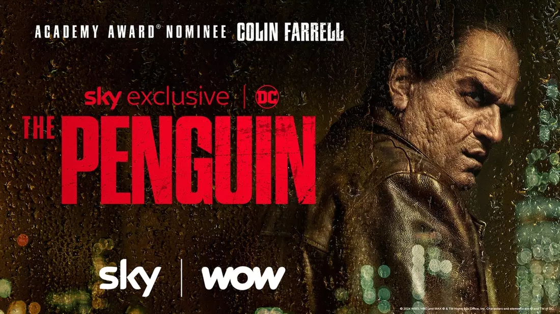 Neues Keyart von The Penguin mit Colin Farrell veröffentlicht - ab 20. September bei Sky und WOW - Bild: presseportal.de