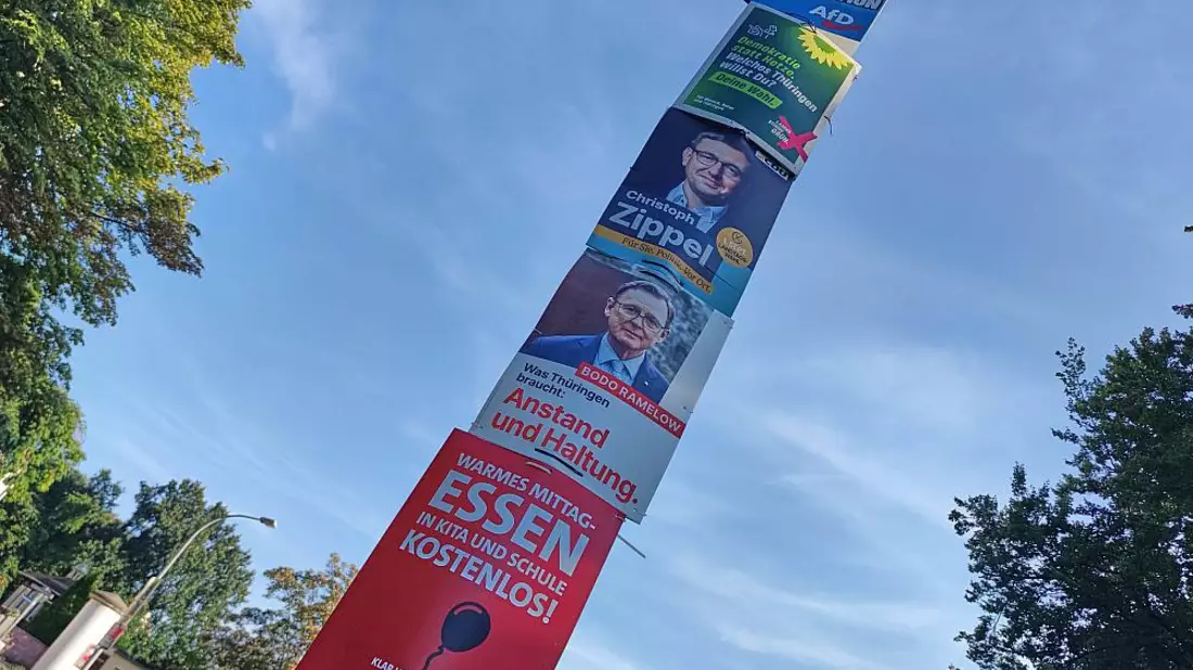 Wahlplakate von SPD, Linken, CDU, Grünen und AfD zur Landtagswahl in Thüringen (Archiv) - Bild: über dts Nachrichtenagentur