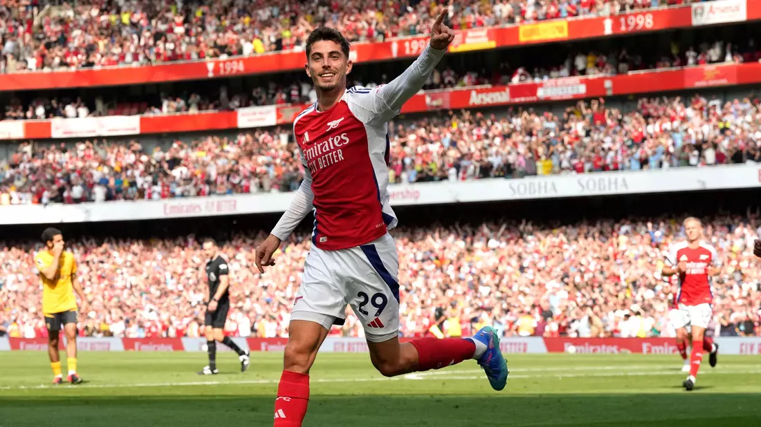 Kai Havertz hat für Arsenal zum 1:0 getroffen. - Bild: Frank Augstein/AP/dpa