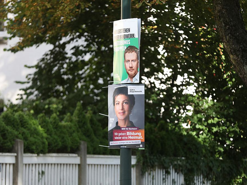 Wahlplakate von CDU und BSW zur Landtagswahl in Sachsen (Archiv) - Foto: über dts Nachrichtenagentur