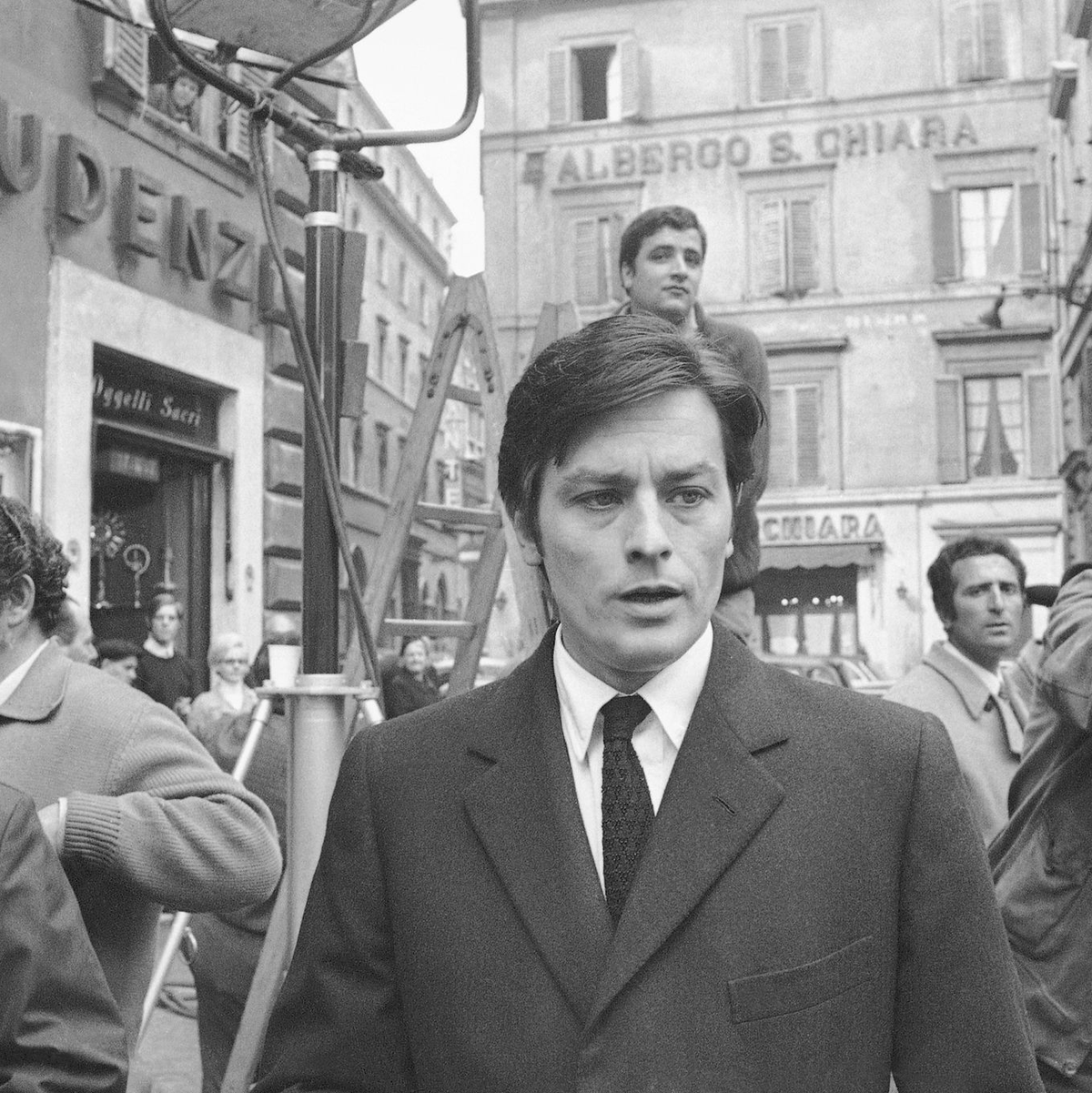Alain Delon am Set des Films 