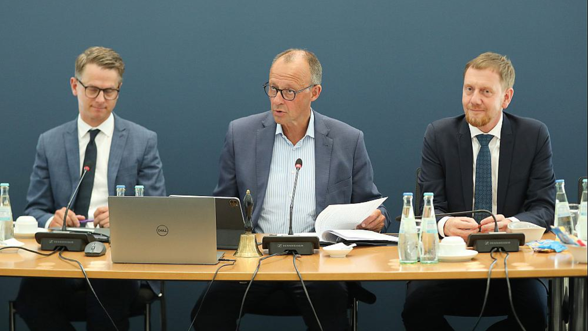 Linnemann, Merz, Kretschmer am 19.08.2024 - Foto: über dts Nachrichtenagentur