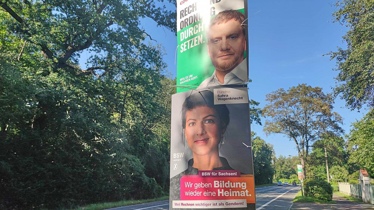 Wahlplakate von CDU und BSW zur Landtagswahl in Sachsen (Archiv) - Foto: über dts Nachrichtenagentur