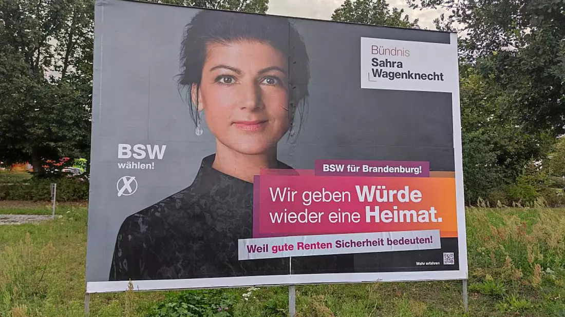 BSW-Wahlplakat zur Landtagswahl in Brandenburg (Archiv) - Bild: über dts Nachrichtenagentur