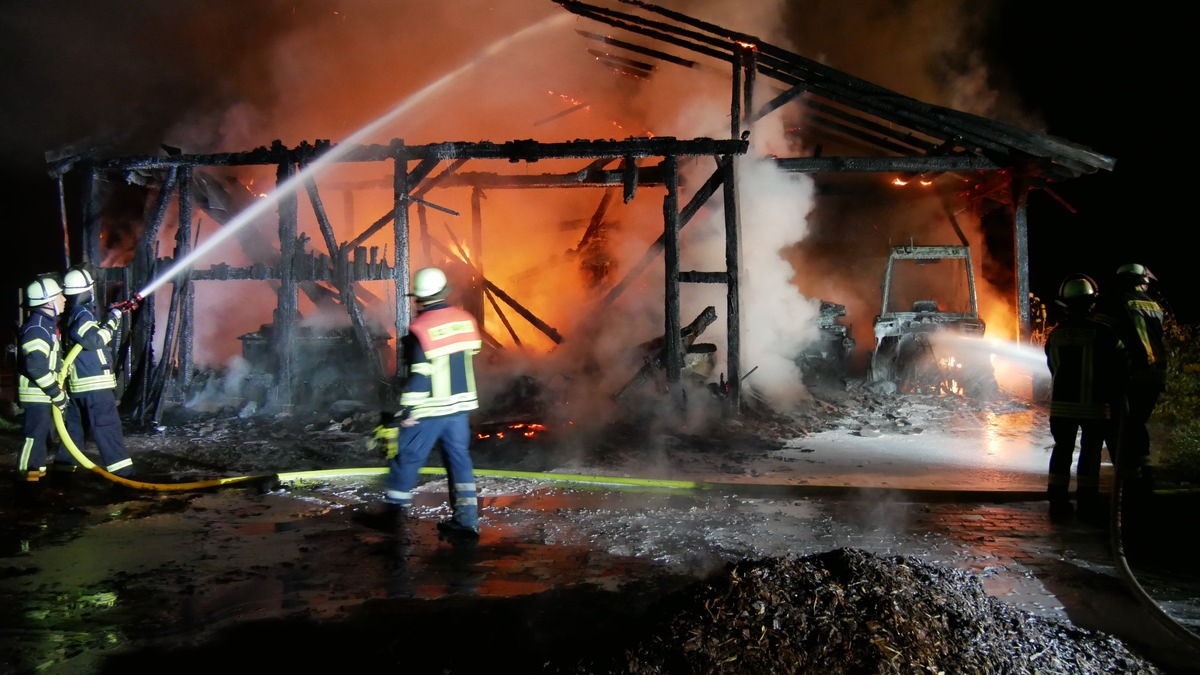 FW Celle: Scheunenbrand in Altencelle - Abschlussmeldung - Foto: presseportal.de