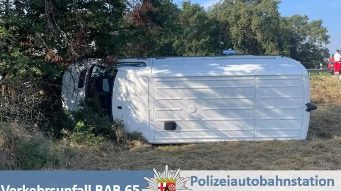 POL-PDNW: Polizeiautobahnstation Ruchheim: Sekundenschlaf und Einfluss von THC führt zu Verkehrsunfall auf der BAB 65 - Bild: presseportal.de
