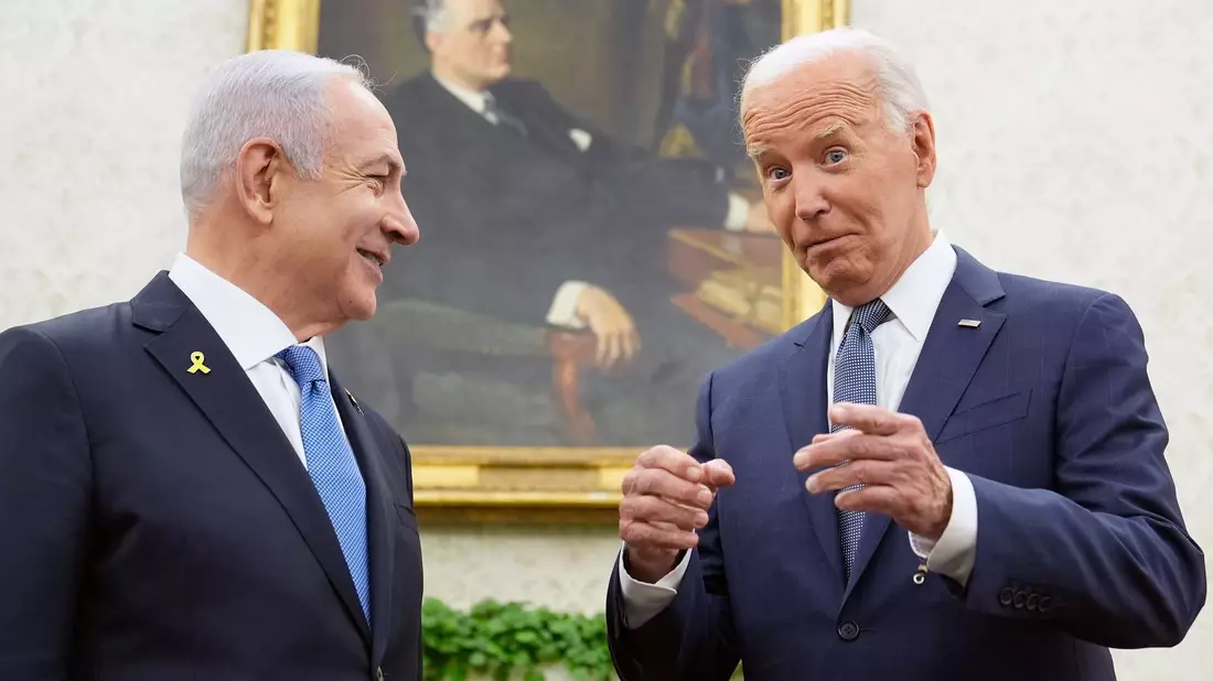 Erstmals seit fast zwei Monaten sprachen Biden und Netanjahu wieder miteinander - auch über den Iran. - Bild: Susan Walsh/AP/dpa