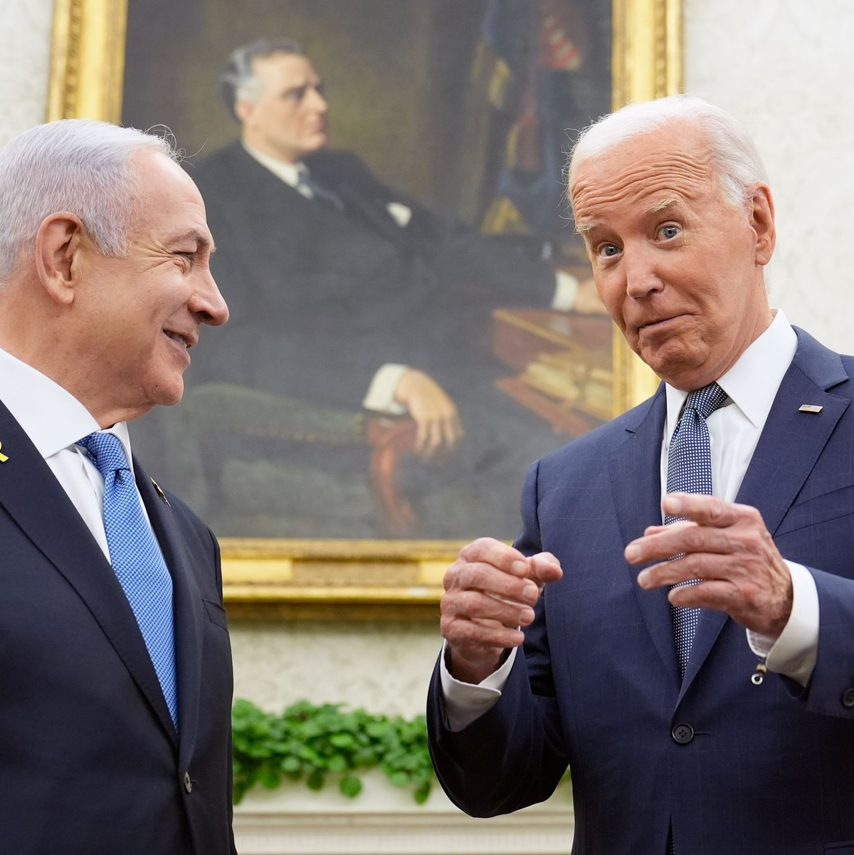 Erstmals seit fast zwei Monaten sprachen Biden und Netanjahu wieder miteinander - auch über den Iran. - Foto: Susan Walsh/AP/dpa