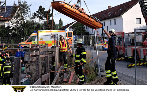 FW-M: Bauarbeiter stürzt in Baugrube (Untermenzing) - Foto: presseportal.de