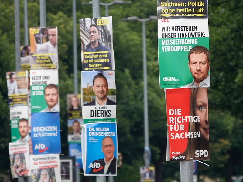 +++ Achtung Sperrfrist (Print, Radio und Online): 18.00 Uhr +++ARD-Vorwahlbefragung Sachsen: Knappes Rennen zwischen CDU und AfD - Foto: presseportal.de