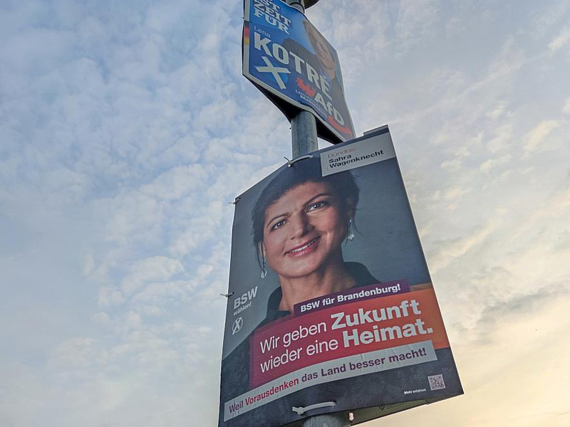 AfD- und BSW-Wahlplakat zur Landtagswahl in Brandenburg (Archiv) - Foto: über dts Nachrichtenagentur