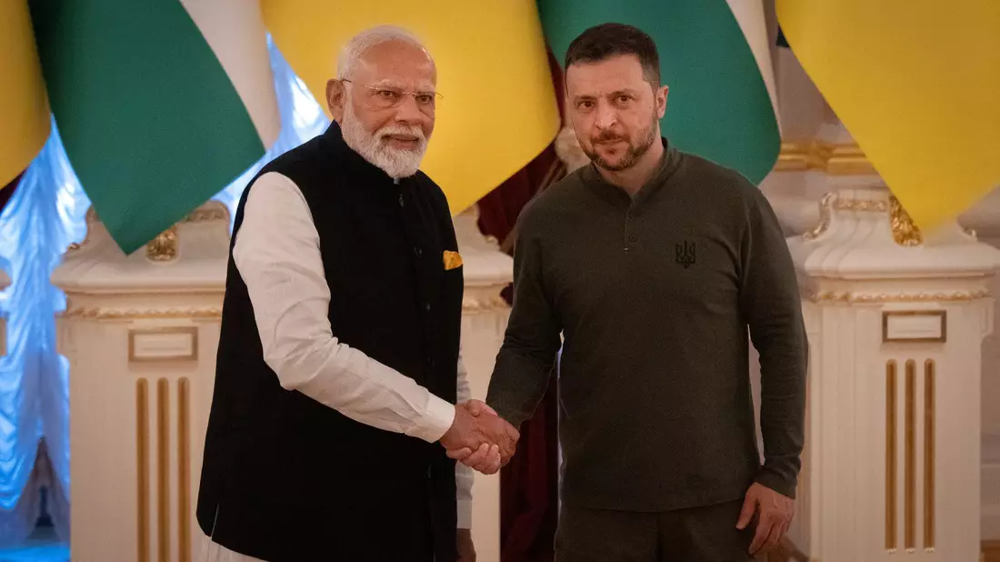 Die Annäherung zwischen dem neutralen, moskaufreundlichen Indien und der Ukraine ist schwierig. - Bild: Efrem Lukatsky/AP/dpa