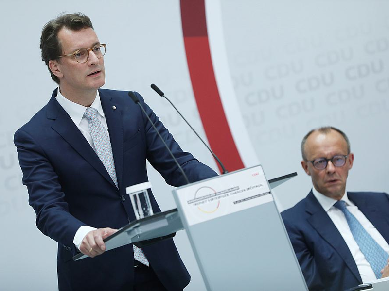 Hendrik Wüst und Friedrich Merz am 16.06.2023 - Foto: über dts Nachrichtenagentur