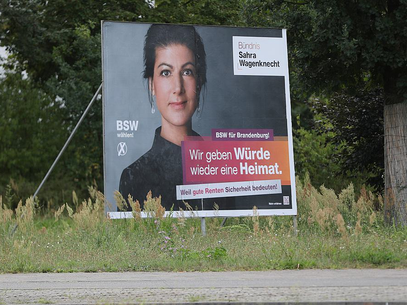 BSW-Wahlplakat mit Sahra Wagenknecht zur Landtagswahl in Brandenburg (Archiv) - Foto: über dts Nachrichtenagentur