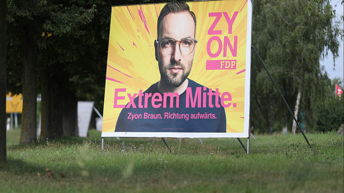 FDP-Wahlplakat mit Zyon Braun zur Landtagswahl in Brandenburg (Archiv) - Foto: über dts Nachrichtenagentur