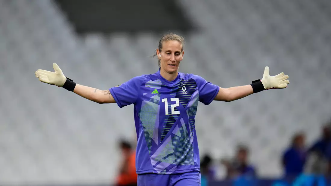 Olympia-Heldin der DFB-Frauen:  Ann-Katrin Berger - Bild: Julio Cortez/AP