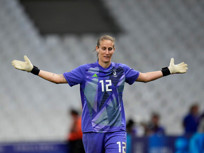 Olympia-Heldin der DFB-Frauen:  Ann-Katrin Berger - Foto: Julio Cortez/AP