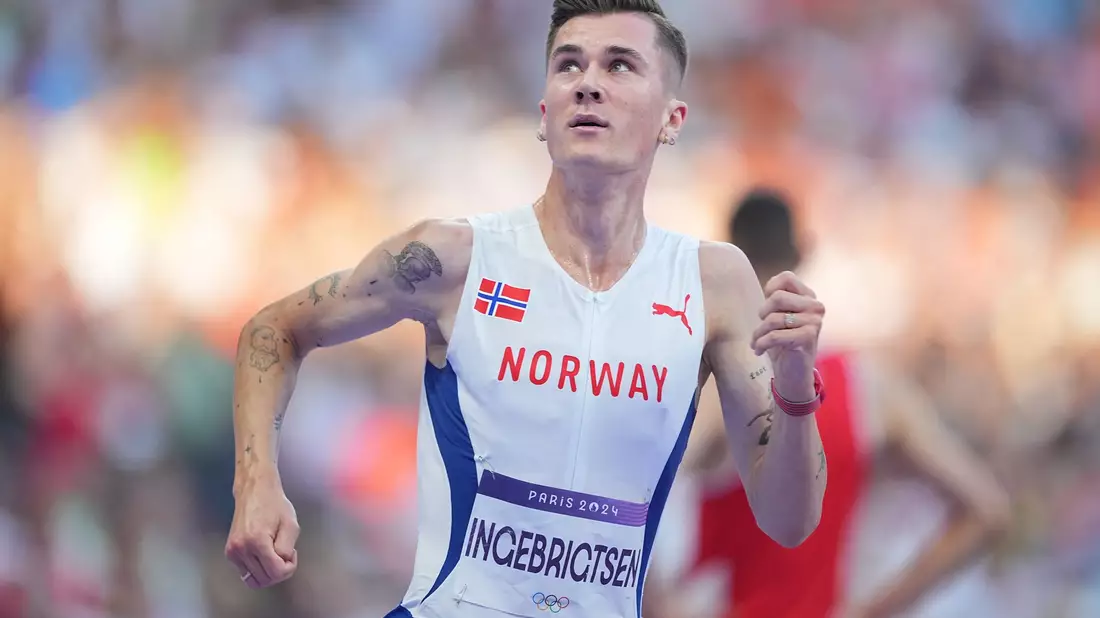 Blieb mehr als drei Sekunden unter dem alten 3000-Meter-Weltrekord: Jakob Ingebrigtsen. - Bild: Michael Kappeler/dpa