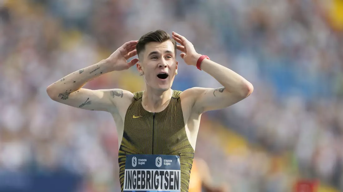 Blieb mehr als drei Sekunden unter dem alten 3000-Meter-Weltrekord: Jakob Ingebrigtsen. - Bild: Jarek Praszkiewicz/PAP/dpa