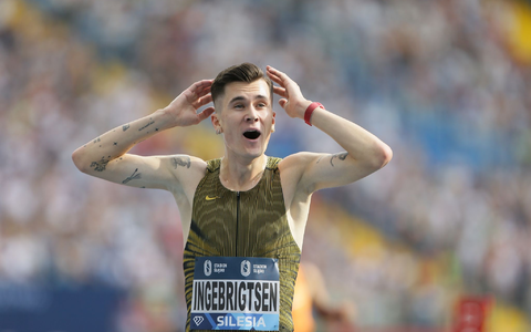 Blieb mehr als drei Sekunden unter dem alten 3000-Meter-Weltrekord: Jakob Ingebrigtsen. - Foto: Jarek Praszkiewicz/PAP/dpa