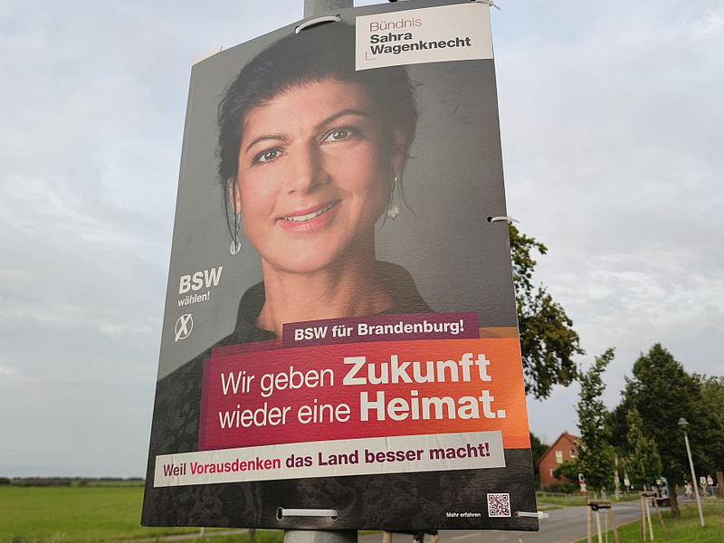 BSW-Wahlplakat mit Sahra Wagenknecht zur Landtagswahl in Brandenburg (Archiv) - Foto: über dts Nachrichtenagentur
