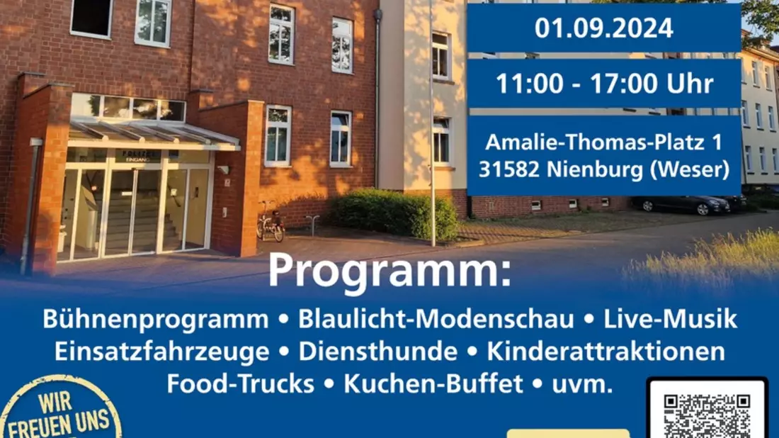 POL-NI: Blaulichttag 2024 in Nienburg: Am 1. September 2024 findet der Tag der offenen Tür der Polizeidirektion Göttingen in der Polizeiinspektion Nienburg/Schaumburg statt - Bild: presseportal.de