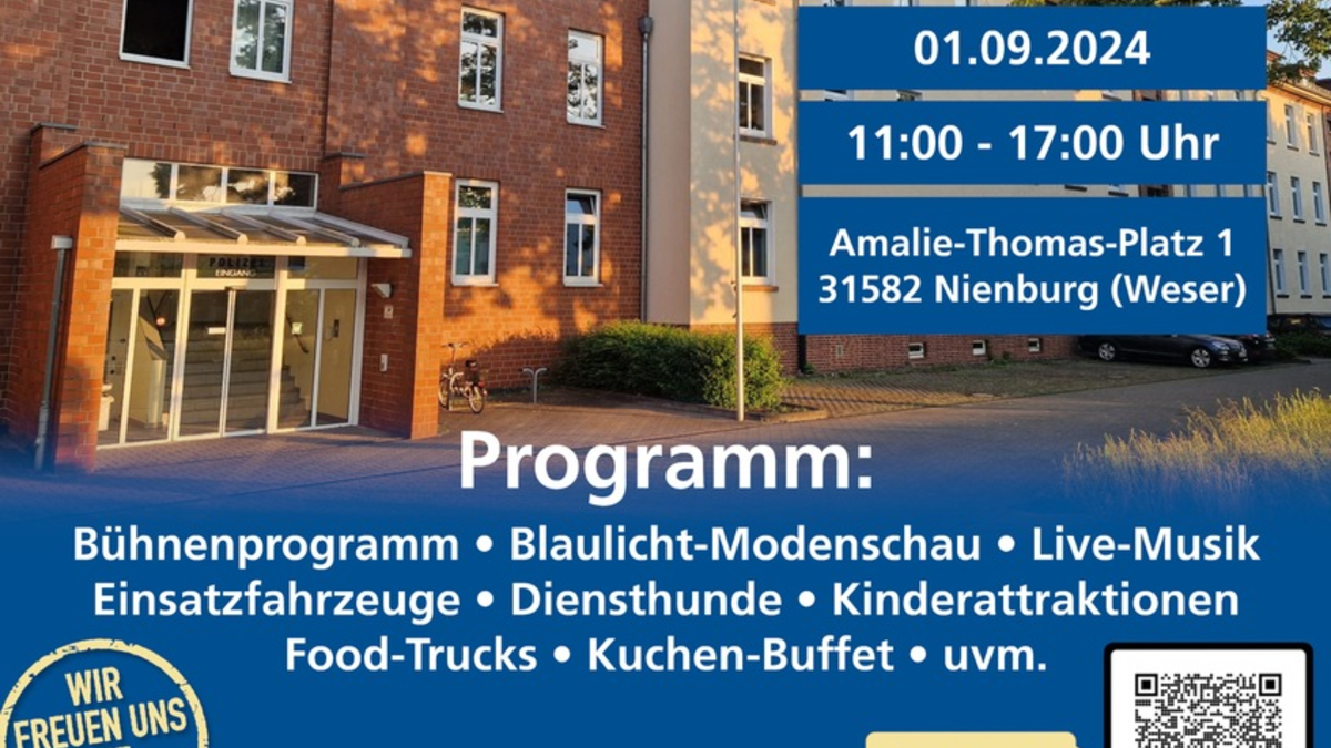 POL-NI: Blaulichttag 2024 in Nienburg: Am 1. September 2024 findet der Tag der offenen Tür der Polizeidirektion Göttingen in der Polizeiinspektion Nienburg/Schaumburg statt - Foto: presseportal.de