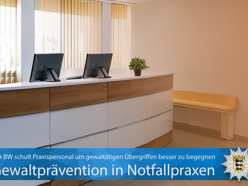 LKA-BW: Gewaltprävention in Notfallpraxen: Landeskriminalamt Baden-Württemberg schult Praxispersonal, um gewalttätigen Übergriffen besser begegnen zu können. - Foto: presseportal.de