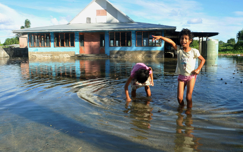 Stürme überfluten immer öfter Anbaufflächen und Wohnbezirke der Pazifik-Staaten (Archivbild) - Foto: picture alliance / dpa