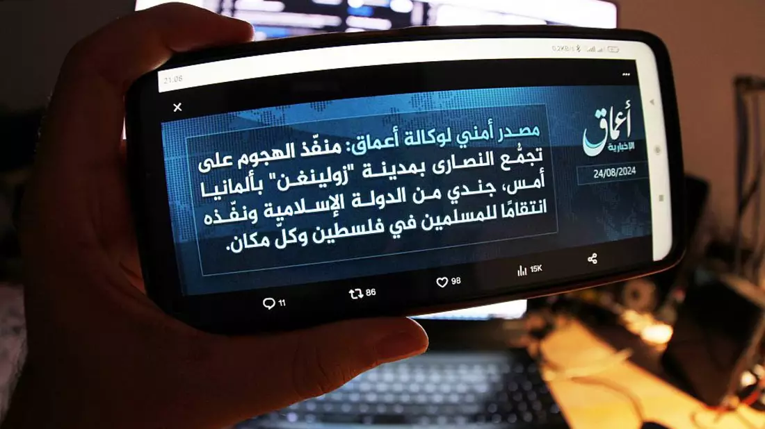Bekenner-Nachricht Islamischer Staat am 24.08.2024 - Bild: über dts Nachrichtenagentur